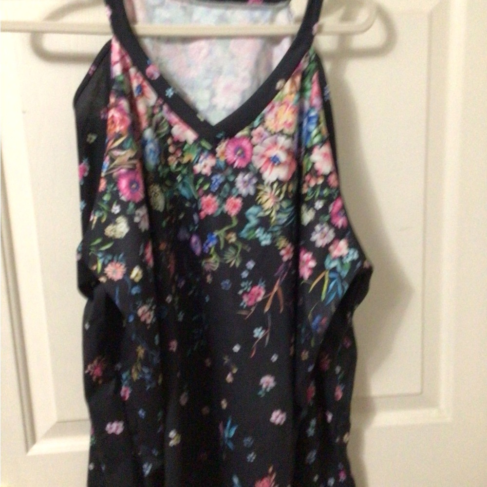 Long sleeved cold-shoulder v neck blouse NWOT